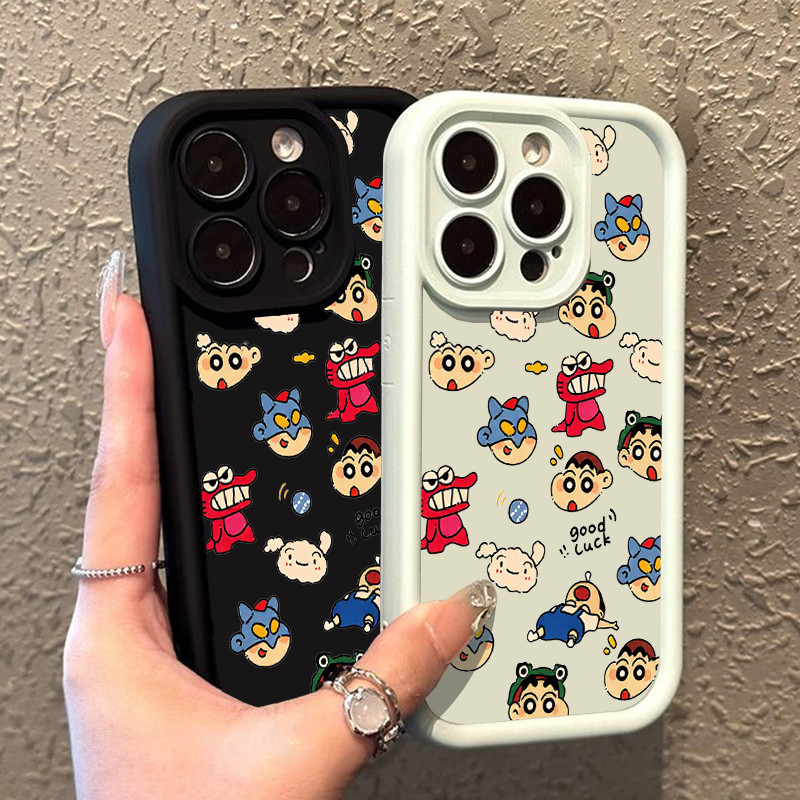OPPO A17/A17K การ์ตูน Shin กรณีกันกระแทก A36 A38/A18 A3S/A12E A5 A3X/A3 A53/A32 A54 4G A57 A58 4G A6