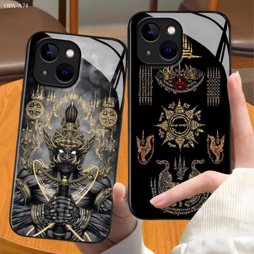 เคส For OPPO A98 A96 A95 A94 A93 A92 A91 A83 A79 A78 A77 A76 A74 4G 5G เคสโทรศัพท์ เคสออปโป้ Phone Glass Case BLK