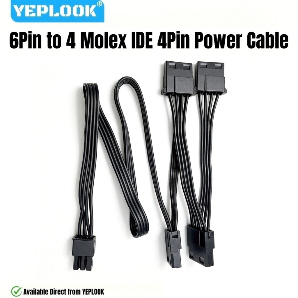 6Pin ถึง 4 Molex ตรงสําหรับ Corsair HX Platinum, IDE 4Pin สายไฟสําหรับ Corsair HX1200, HX1000, HX850