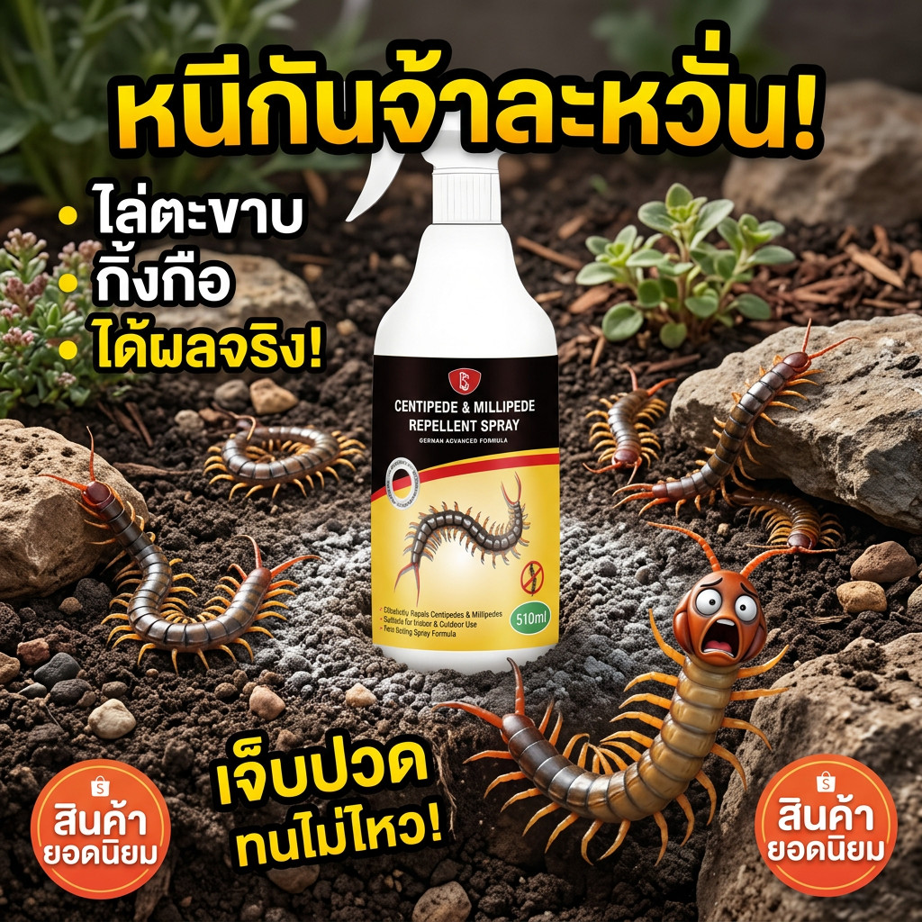 ฆ่าตะขาบใน 3 วินาที💥ไล่ตะขาบ ยาฆ่าตะขาบ กำจัดตะขาบ ผงไล่ตะขาบ ไม่เป็นพิษรุนแรง กำจัดได้ไม่เหลือร่องรอย 510ml