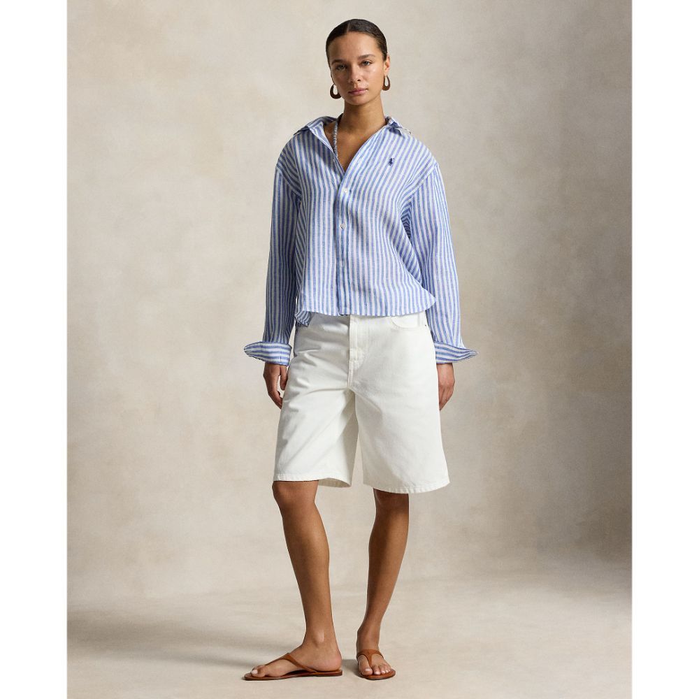 Polo Ralph Lauren เสื้อเชิ้ตผู้หญิง รุ่น WMPOSHTNDO21169 สีฟ้า — صورة 5