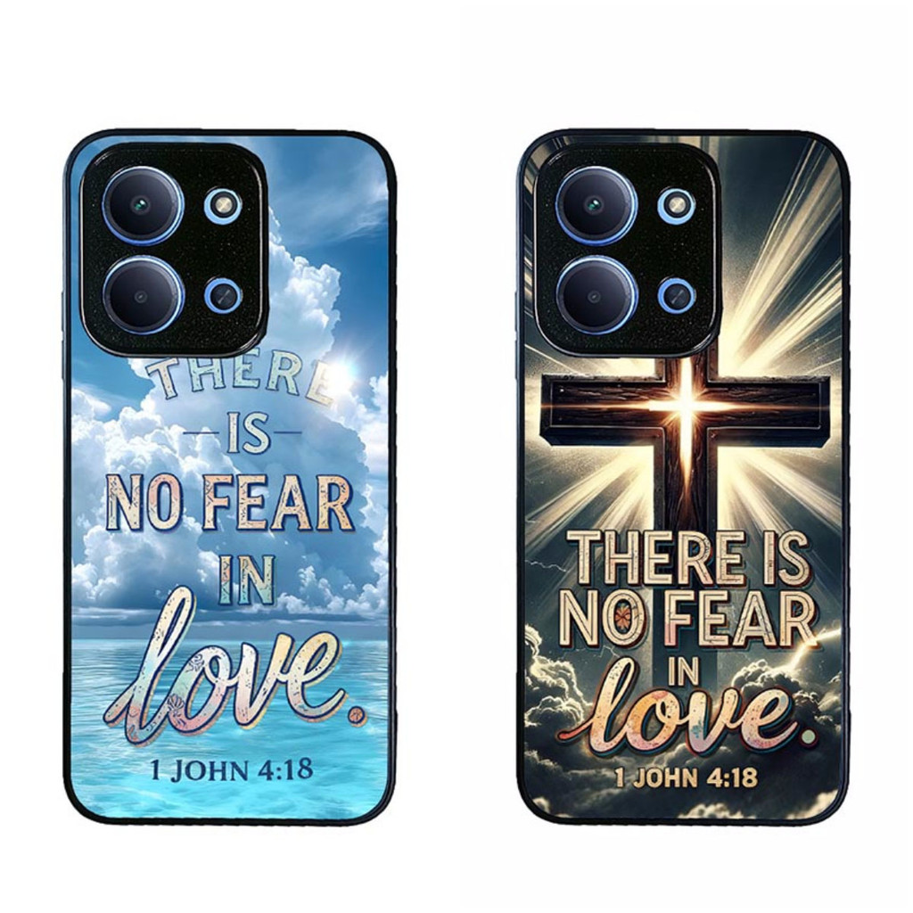 เคสโทรศัพท์สําหรับ POCO C85 Bible verse 1 John 4 18 ความงามการป้องกันสีดํา