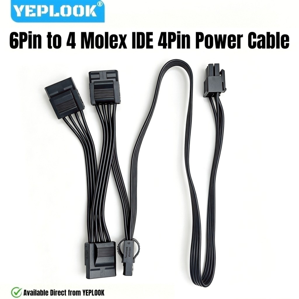 6Pin to 4 Molex 4Pin Straight, IDE PATA สายไฟสําหรับ Corsair RM850, RM750, RM650, RM550, RM450, RM G