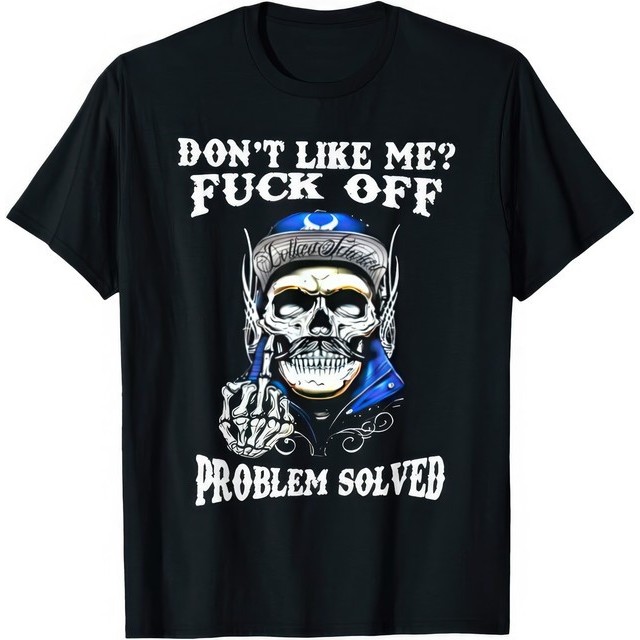 อย่าชอบฉัน? Fvck Off Problem Solved เสื้อยืดตลก