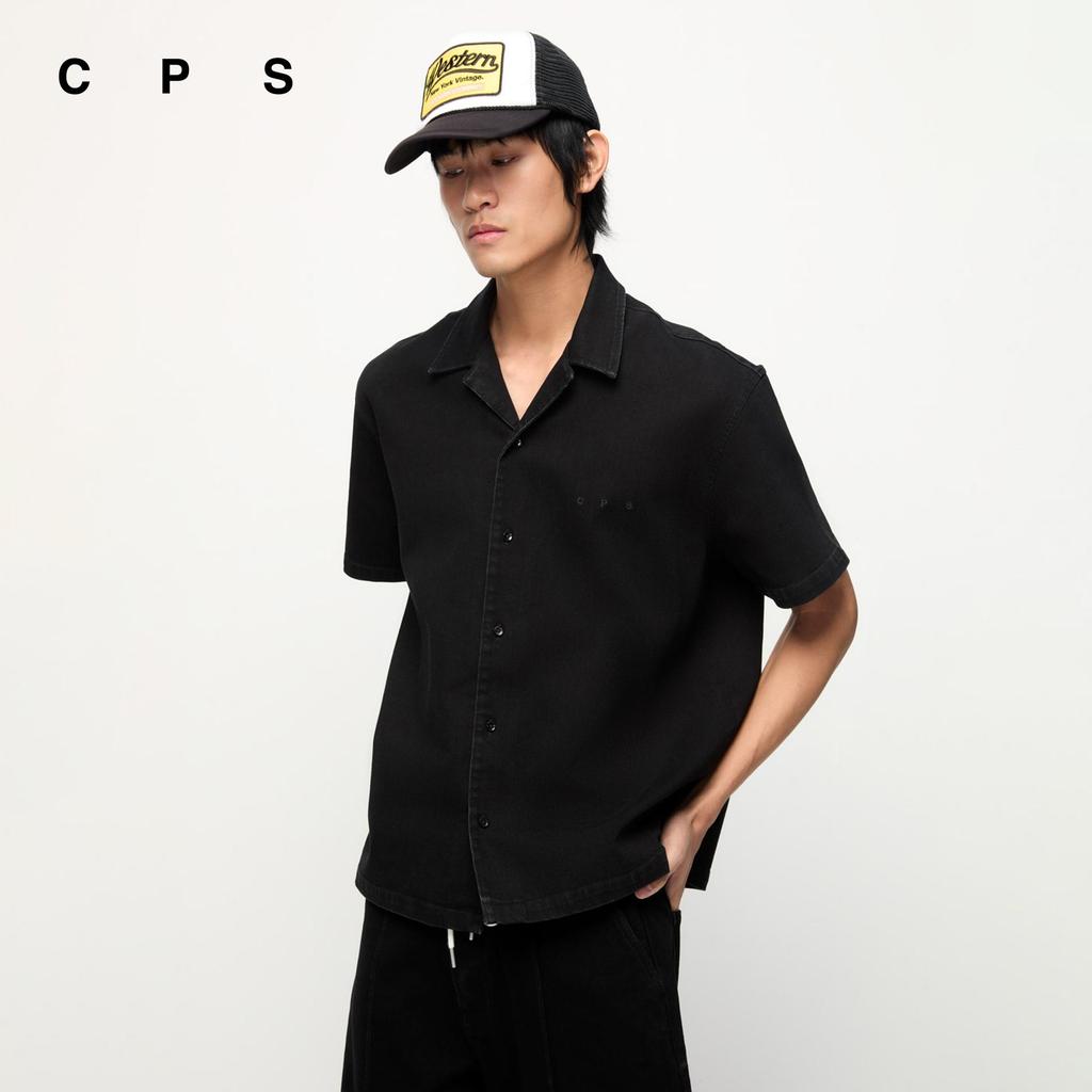 CPS เสื้อเชิ้ตปัดโลโก้สีเดียวกับตัวเสื้อ ผู้ชาย EMBROIDERED ON-TONE LOGO SHIRT รุ่น C26SGMB042 (SS26