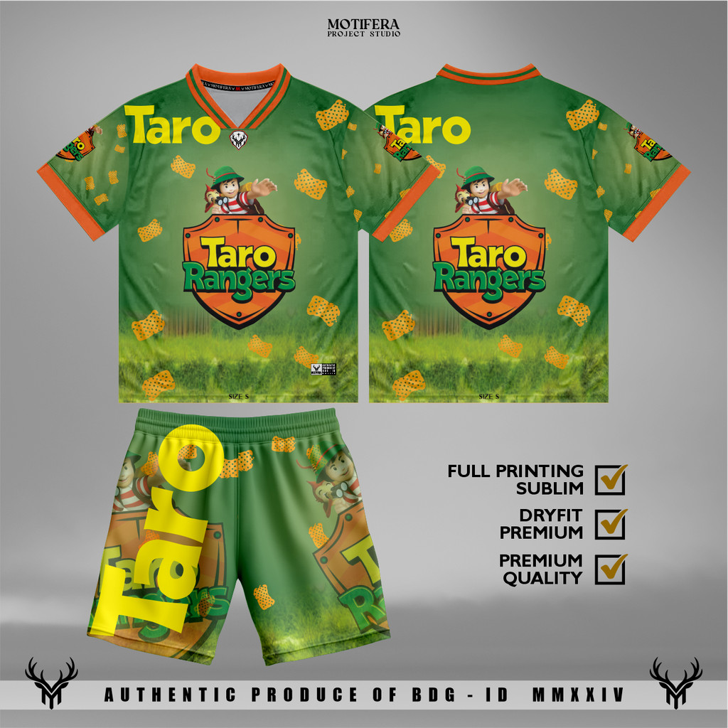 Ciki Taro Rangers Chiki Jersey Snack Set Vintage Unisex เสื้อและกางเกงสําหรับเด็กจัมโบ้ผู้ใหญ่ - Mot