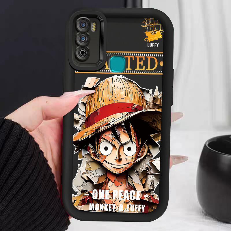 HPเคสโทรศัพท์สําหรับInfinix Hot 9 Play Hot 10 Play Hot 11 Play Case Luffyการ์ตูนชํารุดเคสซิลิโคนWave