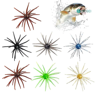 DR.BEI 2 ชิ้น 9 เซนติเมตร/2.8 กรัม TPE Bionic Sea Urchin Lure ลอยจําลอง Sea Urchin เหยื่อประดิษฐ์ Shore River Lake ตกปลาน้ําเค็ม Fuzzy Soft Lure Bass อุปกรณ์ตกปลา