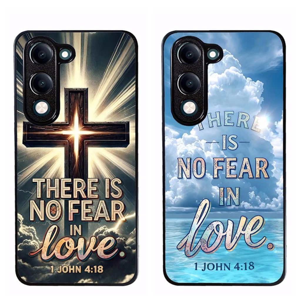 เคสโทรศัพท์สําหรับ Vivo Y04s Bible verse 1 John 4 18 ความงามการป้องกันสีดํา