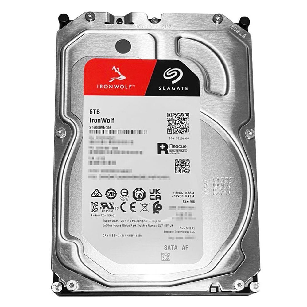 Seagate IronWolf 6TB SATA 3.5-inch 5400rpm Internal NAS HDD (ST6000VN006)