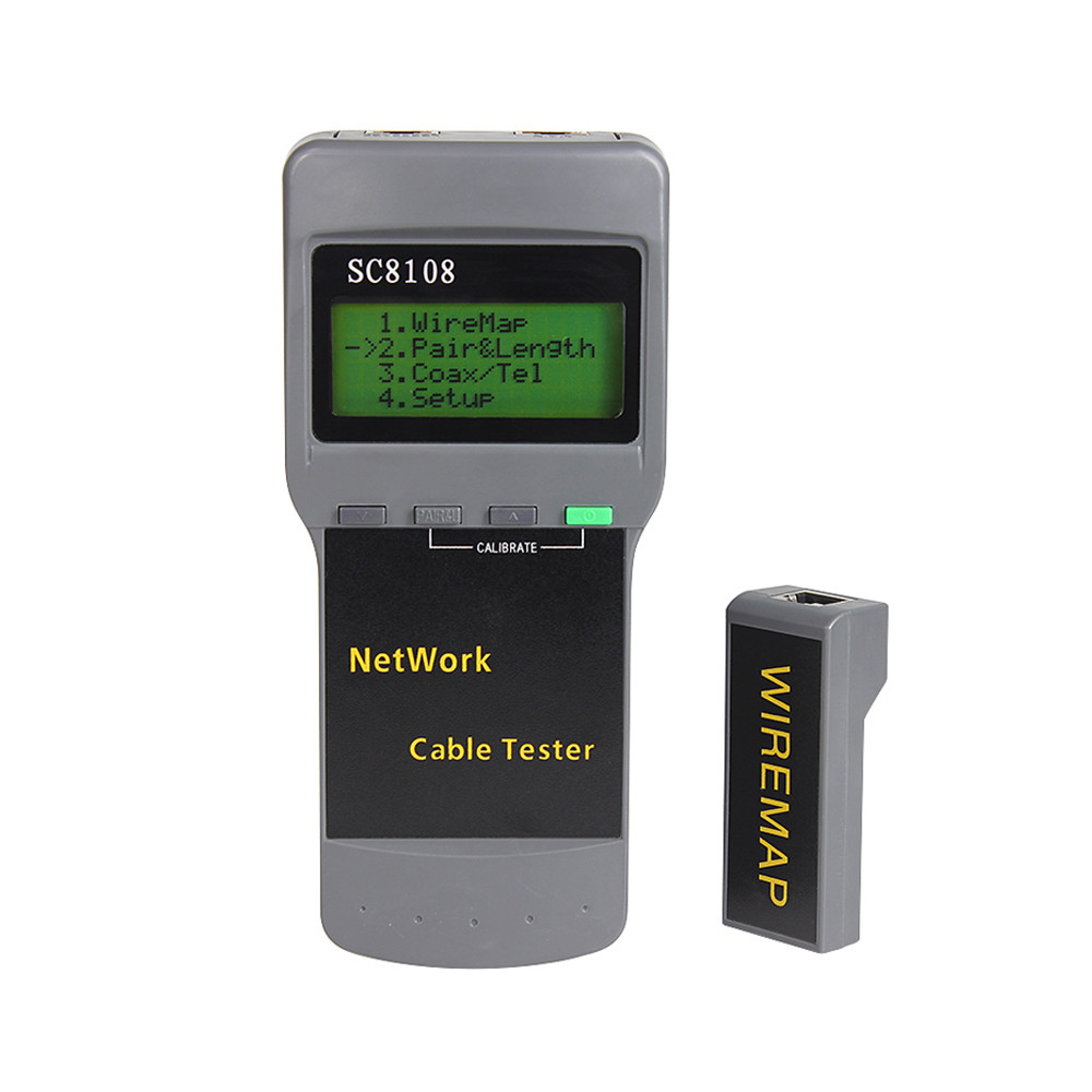 Dubth SC8108 มัลติฟังก์ชั่นแบบพกพา LCD Digital Display เครื่องทดสอบเครือข่าย LAN สายชาร์จโทรศัพท์