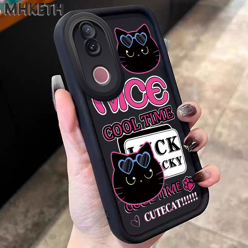 MHKETH เคสสำหรับ VIVO V50 5G V50E 5G T4r 5G เคสโทรศัพท์ซิลิโคนลายแมวน่ารักกันกระแทก