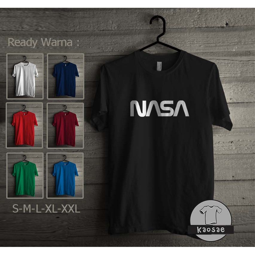 เสื้อยืดโลโก้ NASA เสื้อยืด Distro