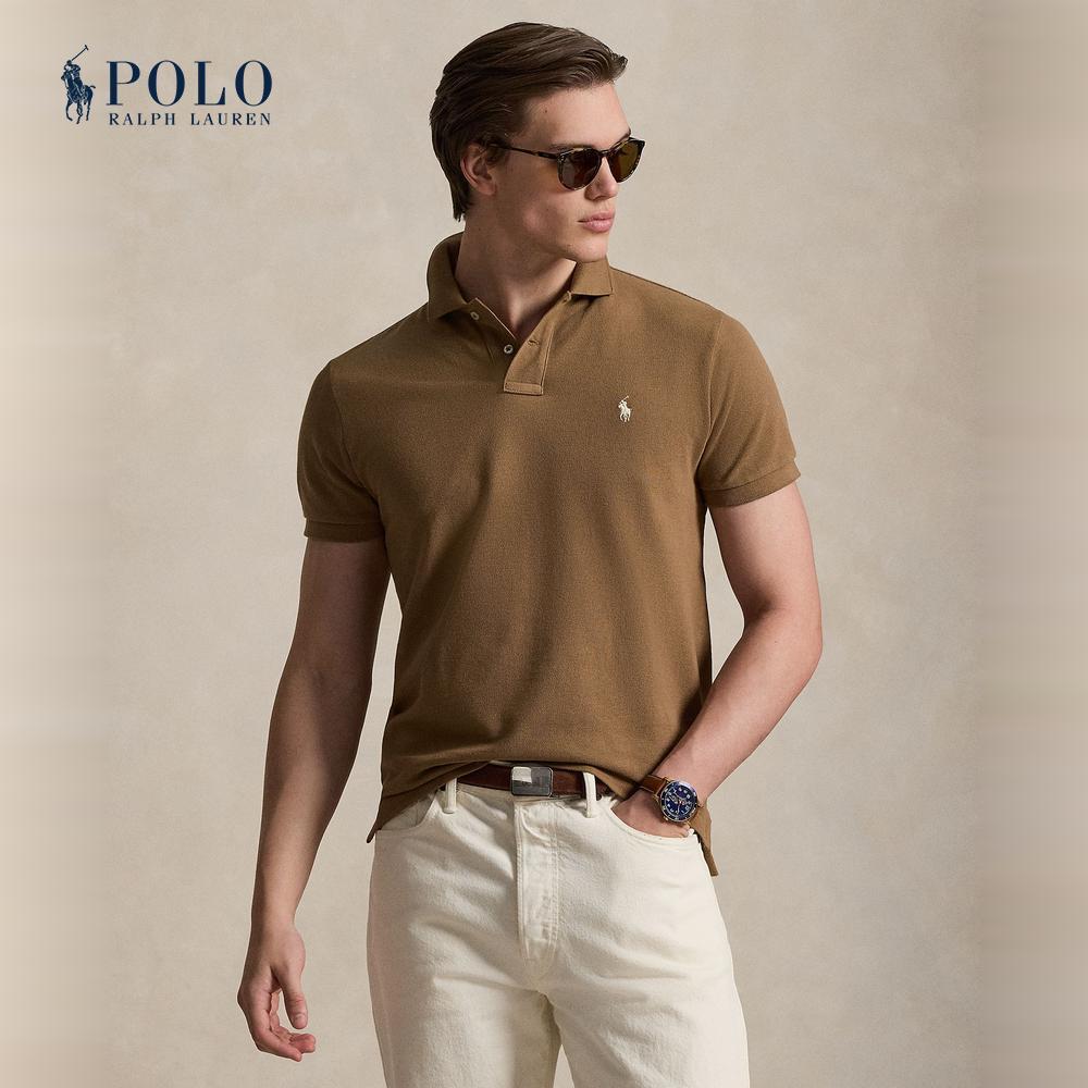 Polo Ralph Lauren เสื้อโปโลผู้ชาย รุ่น MNPOKNI1N823977 สีน้ำตาล