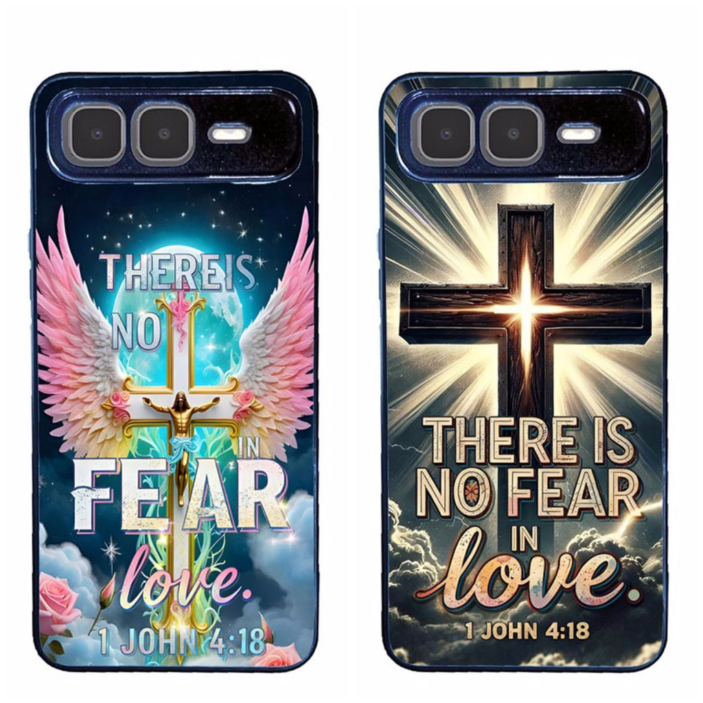 เคสโทรศัพท์สําหรับ Infinix Smart 20 Smart 10 Plus 9 Bible verse 1 John 4 18 ความงามการป้องกันสีดํา