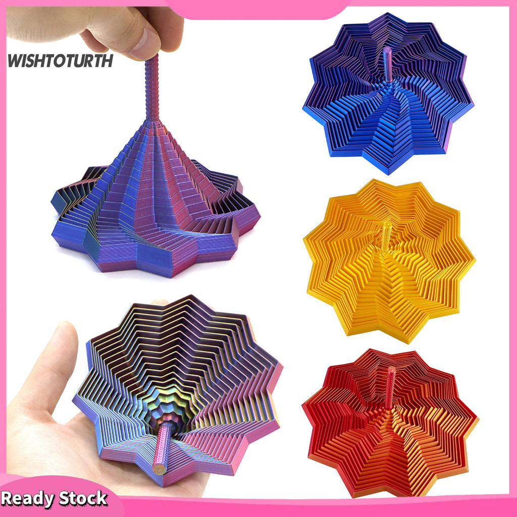 {wishtoturth88}3D พิมพ์ Fractal Fidget Star ความเครียดบรรเทาความวิตกกังวลขยาย Star Sensory ของเล่นพร