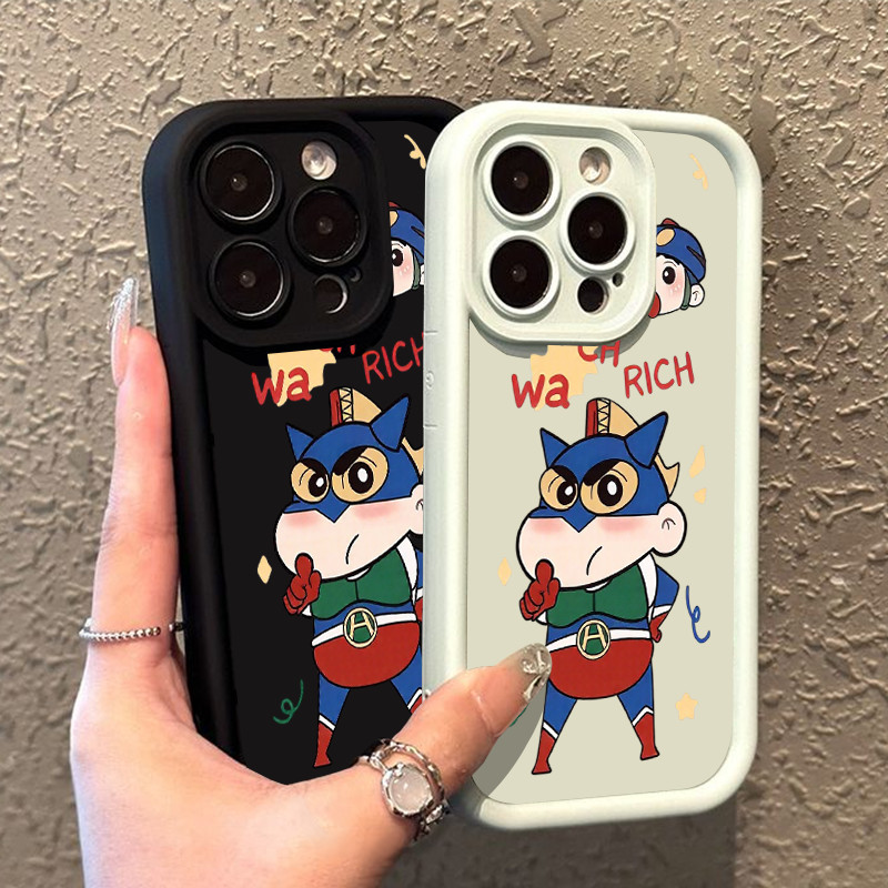 OPPO A17/A17K การ์ตูน Shin กรณีกันกระแทก A36 A38/A18 A3S/A12E A5 A3X/A3 A53/A32 A54 4G A57 A58 4G A6