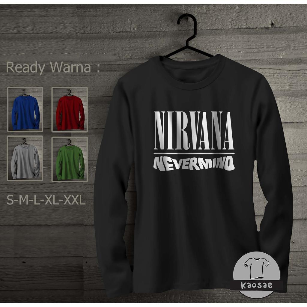Nirvana Nevermind เสื้อยืดแขนยาว Distro เสื้อยืด