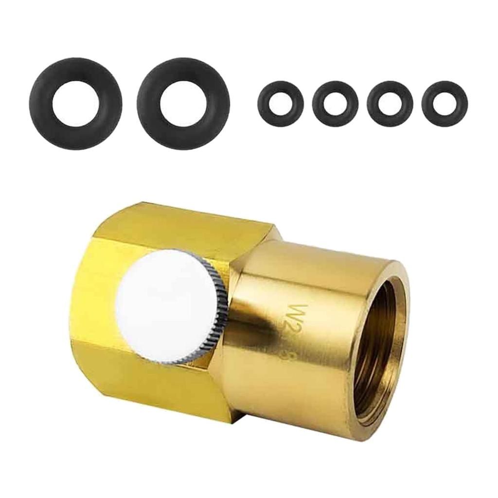 [ใหม่] CO2 อะแดปเตอร์เติมกระบอกโลหะโซดาขวดเปลี่ยน TR21 4 ถึง W21.8 14 Botlle CGA320 TR21-4 สถานีเชื่