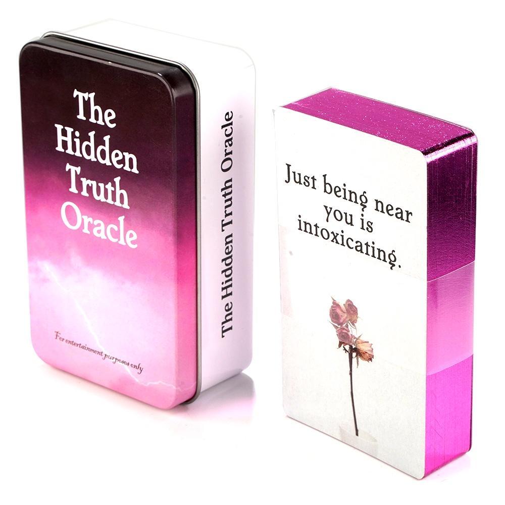The Hidden Truth Oracle Cards Deck in a Tin Box Gilded Edge สําหรับ Fortune Telling Game Card 10.3*6 ซม.