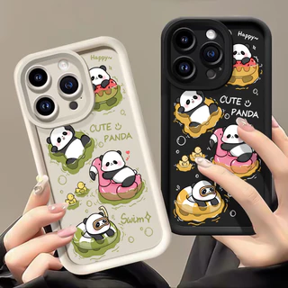 เคสสำหรับ Samsung A07 M07 F07 F70E 5G M17E 5G เคสโทรศัพท์แบบใหม่แพนด้าน่ารักสามสีซิลิโคนครบวงจรซอฟต์เชลล์กันกระแทก
