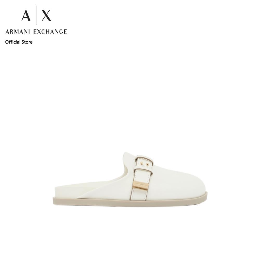 Armani Exchange รองเท้าเปิดส้นผู้หญิง รุ่น XW002577-AF21266-U0011 สีขาว
