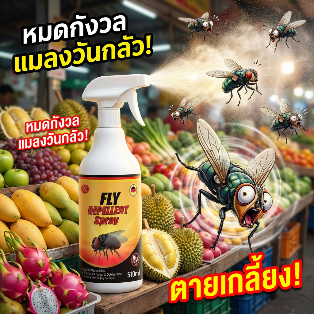 สเปรย์ไล่แมลงวัน ยาฆ่าแมลงวัน 510ml ปลอดภัยมีประสิทธิภาพสูง
