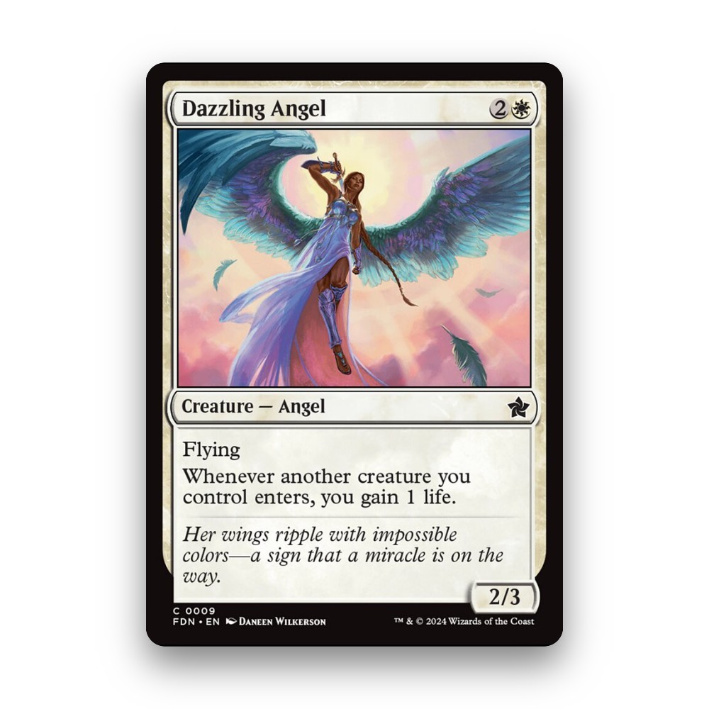 [MTG] Dazzling Angel (#9) [FDN] [WHITE] [COMMON] | Magic the Gathering