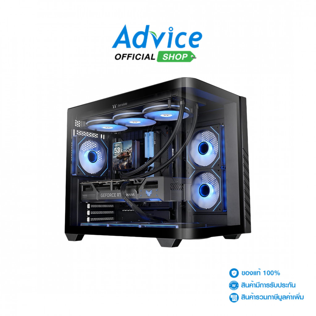 THERMALTAKE ATX CASE (เคสคอมพิวเตอร์) (NP) VISION 330 CR INFINITY BLACK - A0180590