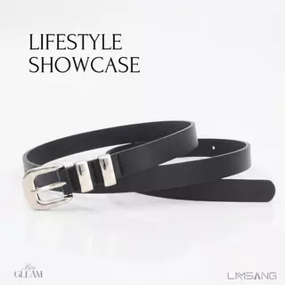 LAMSANG B08 Gleam Belt ข็มขัดผู้หญิง หนัง PU ขนาด 1.8x105 cm.