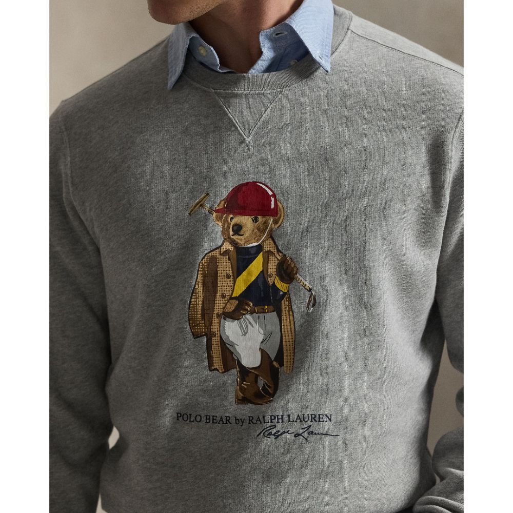 Polo Ralph Lauren Bear เสื้อสเวตเตอร์ผู้ชาย รุ่น MNPOKNI16825116 สีเทา — صورة 4