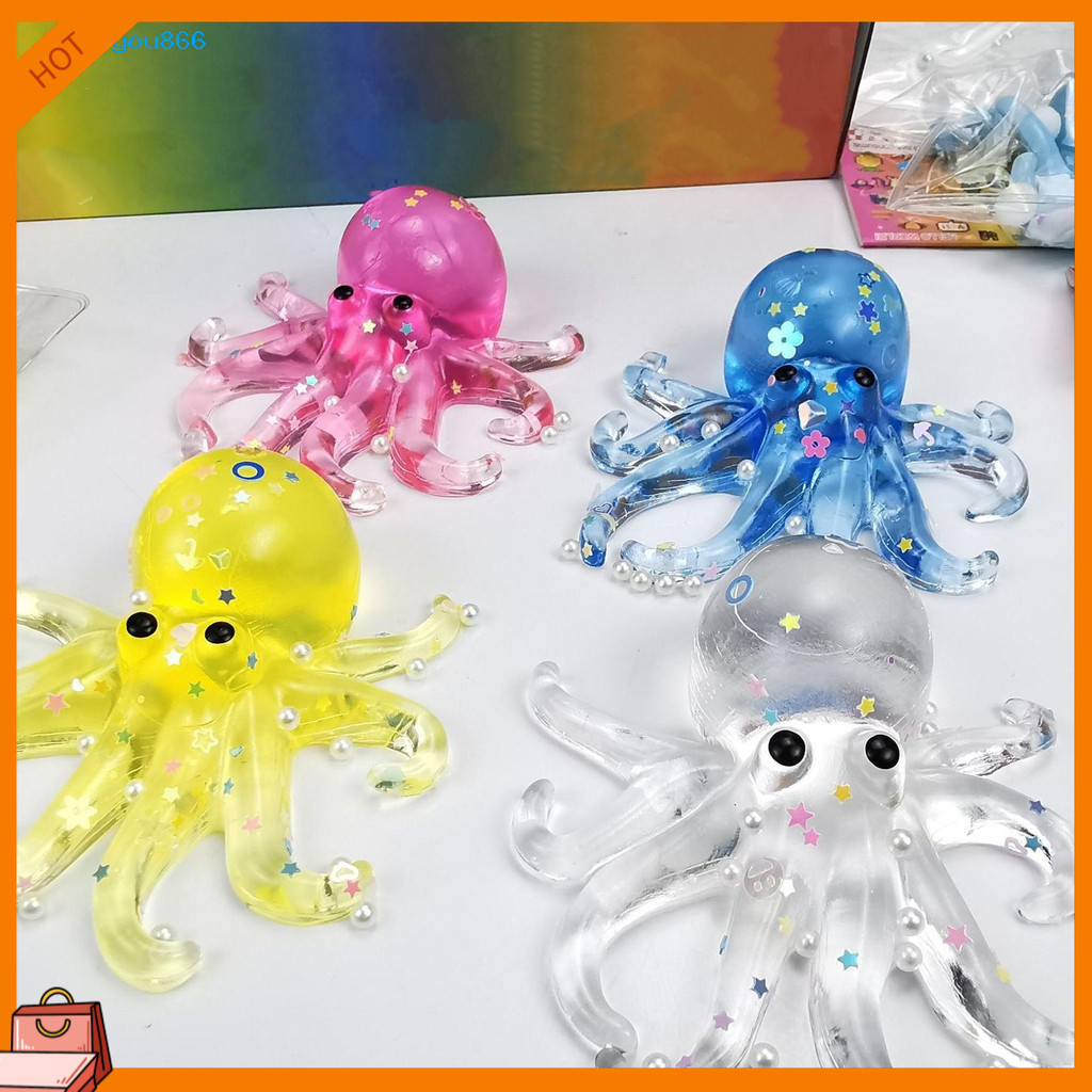 [SNY]☆ปลาหมึกยักษ์บีบของเล่นนุ่มช้า-Rising Fidget สําหรับความเครียดบรรเทาน่ารัก TPR Decompression Gadget สําหรับเด็กผู้ใหญ่