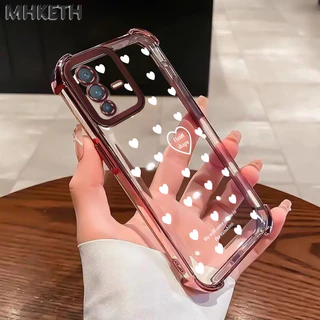 MHKETH เคสสำหรับ VIVO V23 5G V23i 5G S12 5G เคสโทรศัพท์แบบใสชุบขอบมีแอร์แบ็กกันตกทั้งสี่มุม