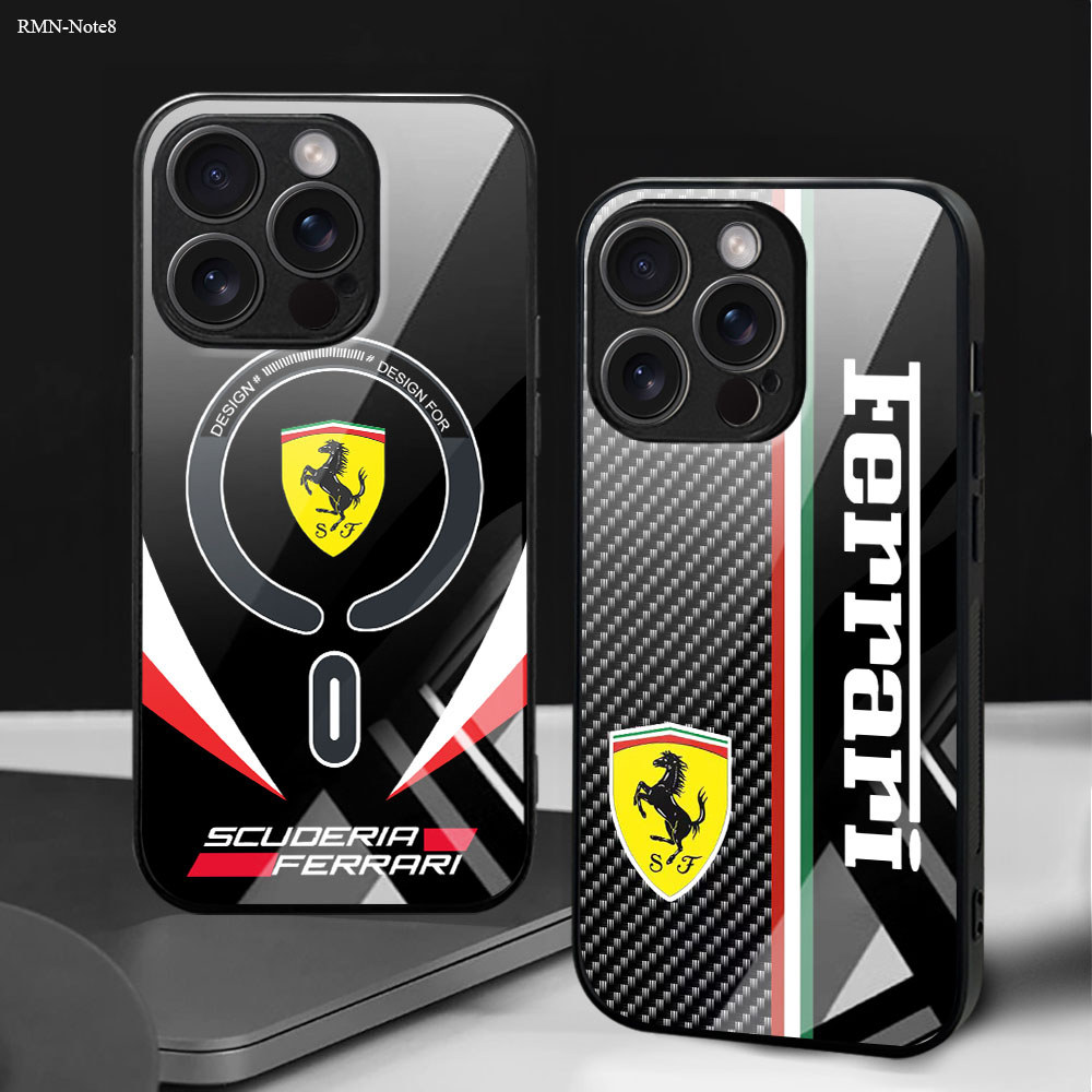 เคส For Xiaomi Redmi Note 14 13 12 11 11S 10 10S 9S 9 8 Pro Plus 4G 5G เคสเรดมี เคสโทรศัพท์ Phone Glass Case BLK
