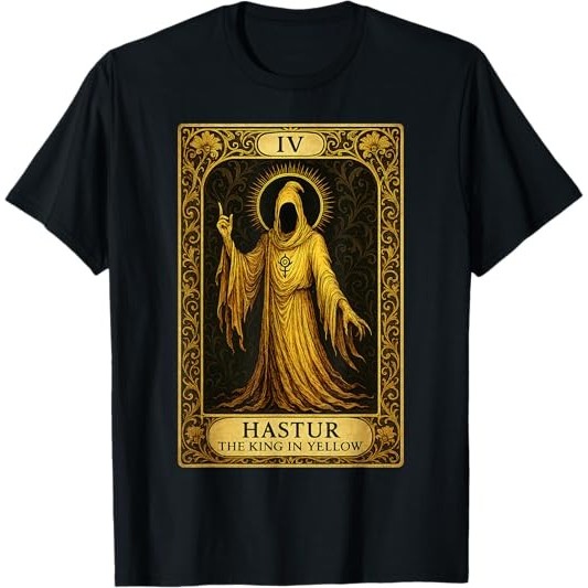Newsest Fashion King In Yellow Cthulhu Mythos Necronomicon Tee เสื้อยืด