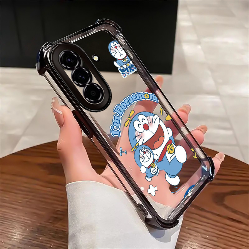 เคสสำหรับ Samsung A36 5G A56 5G A37 5G เคสโทรศัพท์แบบใหม่แมวน่ารักโปร่งใสซิลิโคนปกป้องป้องกันการตกกันกระแทก