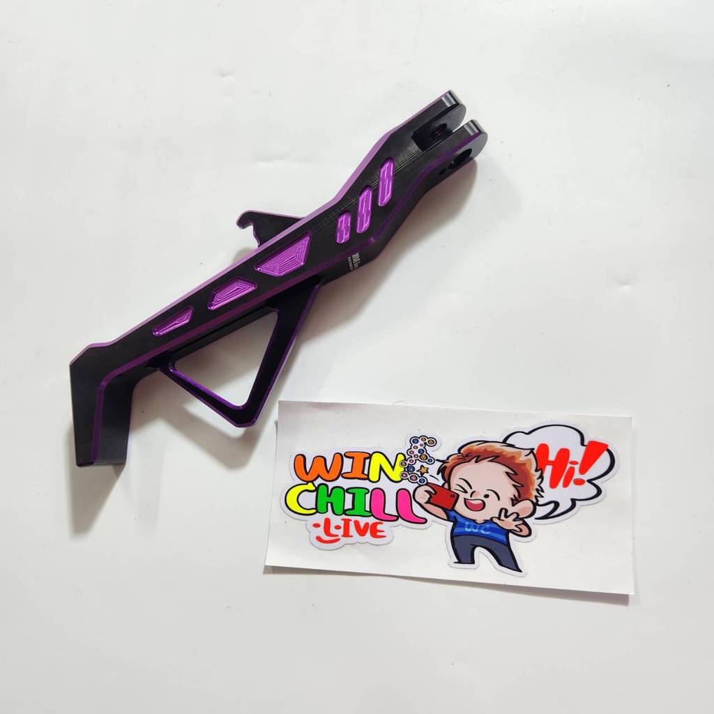 DAYIONE ขาตั้ง GIORNO สีดำตัดม่วง งานCNC FORZA350 / LEAD125 / PCX160 / XMAX300 ราคาถูก Shopee Lazada