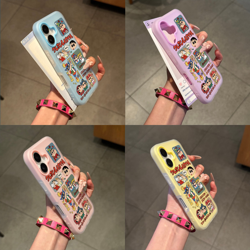 HP [Shop Blouse] 2 In 1 Crayon Shinchan Casing Redmi A7 Pro 15C 15 13 13X Note 14 4G A5 C75 13C Poco