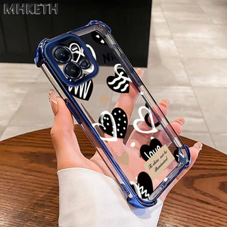 MHKETH เคสสำหรับ VIVO V25 5G V25 Pro 5G V25E X80 Lite 5G เคสโทรศัพท์แบบใสชุบขอบมีแอร์แบ็กกันตกทั้งสี่มุม