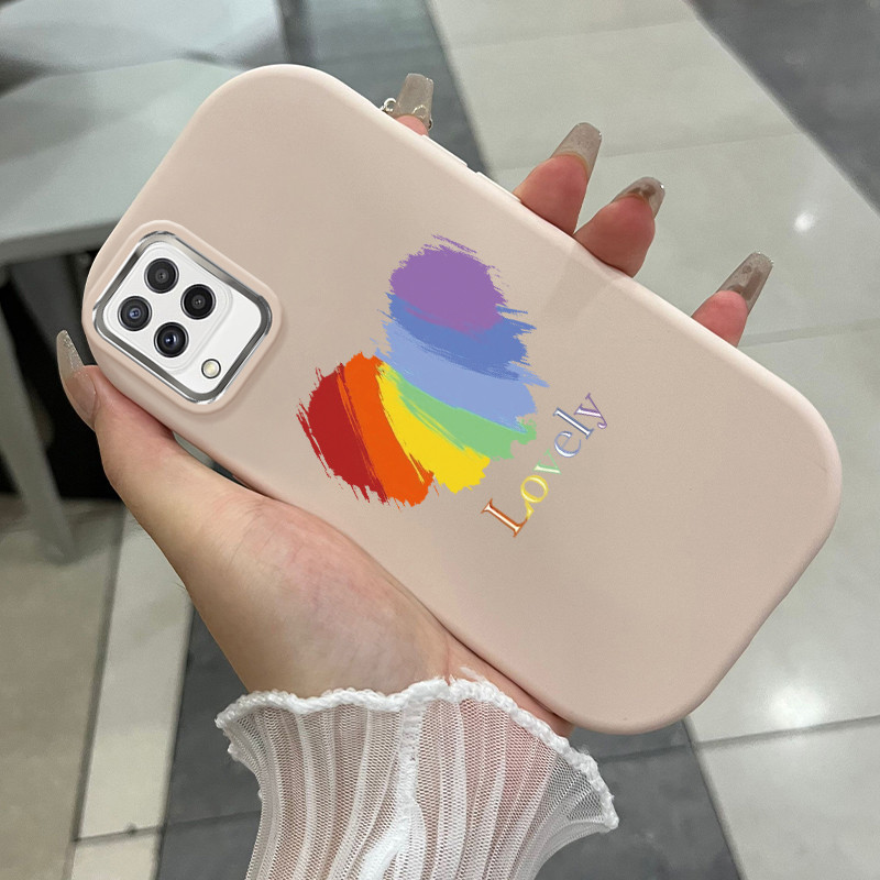 เคส ใช้ได้กับ Samsung A22 M22 M32 เคสแฟชั่นหัวใจ