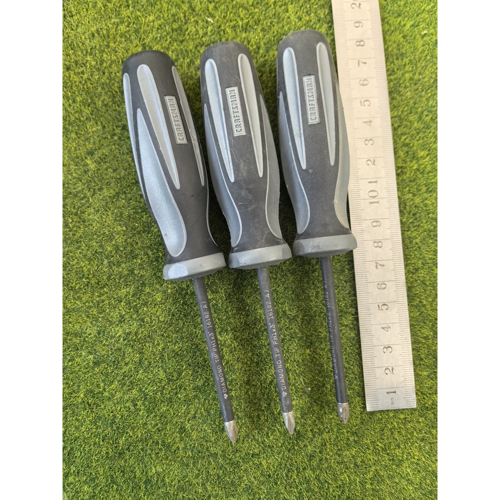 Craftsman ไขควงหัวแฉกแม่เหล็ก PH1x75mm ปลายเคลือบเพชรจับน็อตแน่นไม่รูด อุปกรณ์ช่าง เครื่องมือช่าง อะไหล่ซ่อมรถยนต์ 🇺🇸