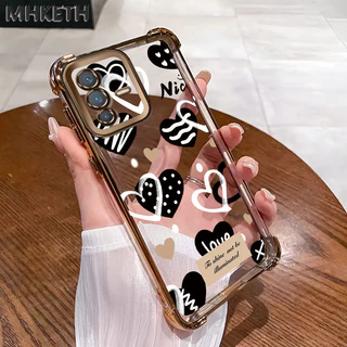 MHKETH เคสสำหรับ VIVO V23 5G V23i 5G S12 5G เคสโทรศัพท์แบบใสชุบขอบมีแอร์แบ็กกันตกทั้งสี่มุม