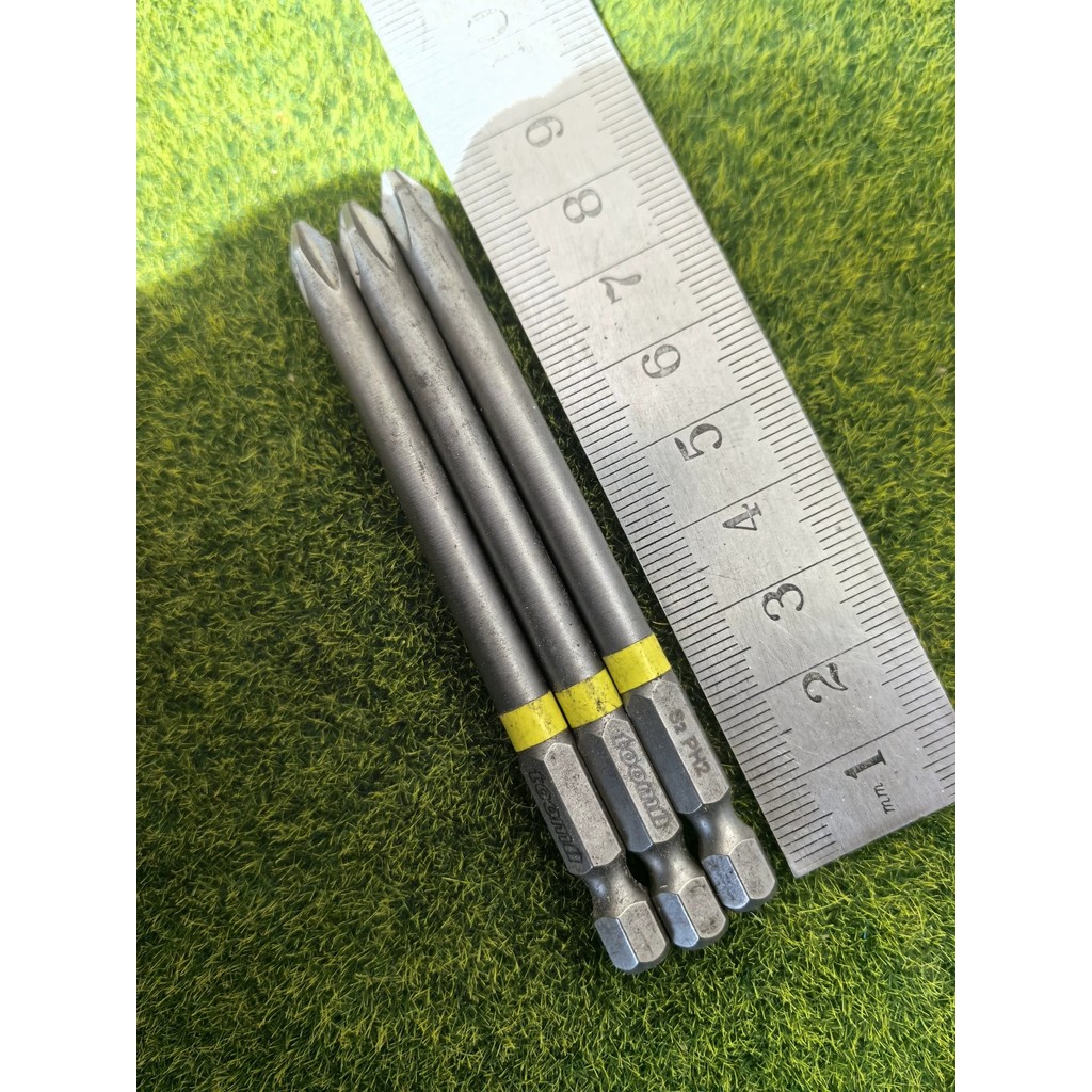 ดอกไขควงแฉก PH2 ขนาด 90mm วัสดุเหล็ก S2 เกรดส่งออก แข็งแกร่งทนทาน แกนหกเหลี่ยมสวมเร็ว อะไหล่เครื่องมือช่างระดับมือโปร 🇨🇳