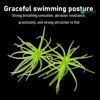 DR.BEI 2 ชิ้น 9 เซนติเมตร/2.8 กรัม TPE Bionic Sea Urchin Lure ลอยจําลอง Sea Urchin เหยื่อประดิษฐ์ Shore River Lake ตกปลาน้ําเค็ม Fuzzy Soft Lure Bass อุปกรณ์ตกปลา