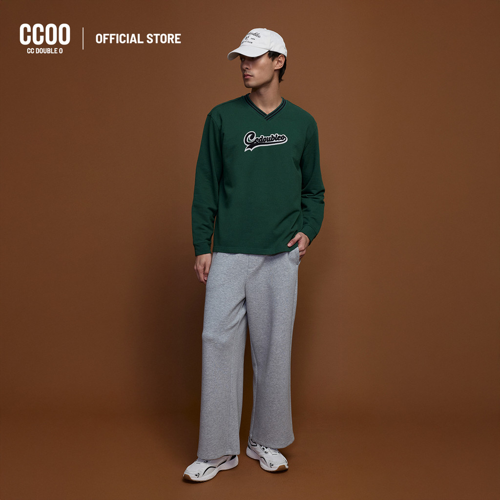 CC DOUBLE O PULLOVER SWEATSHIRT ผู้ชาย เสื้อแขนยาวแต่งโลโก้ปัก CC Double O รุ่น O26SGMC083 (SS26 #D1)