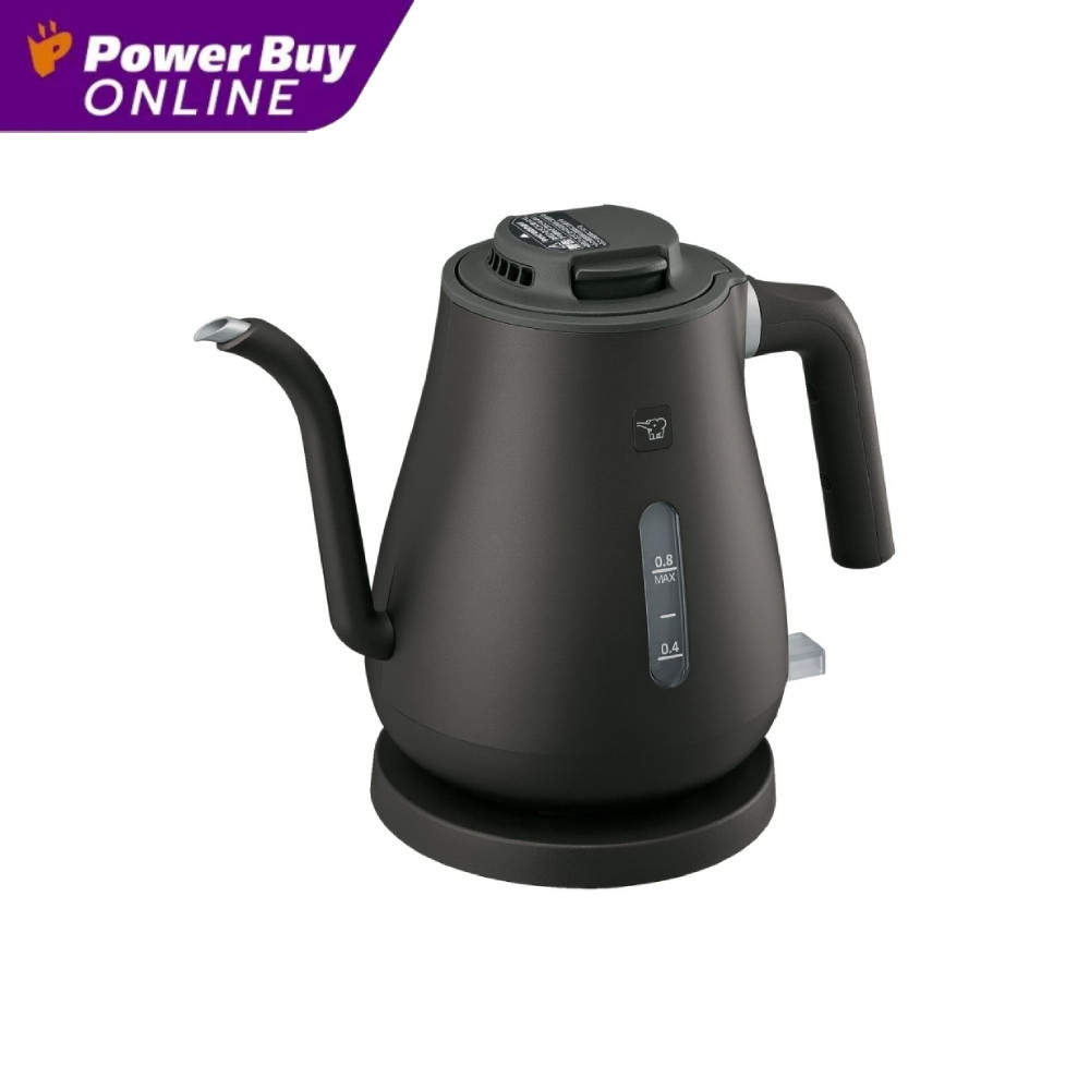 ZOJIRUSHI กาต้มน้ำไฟฟ้า (1100 วัตต์, 0.8 ลิตร, สีดำ) รุ่น CK-LAQ08T-BZ