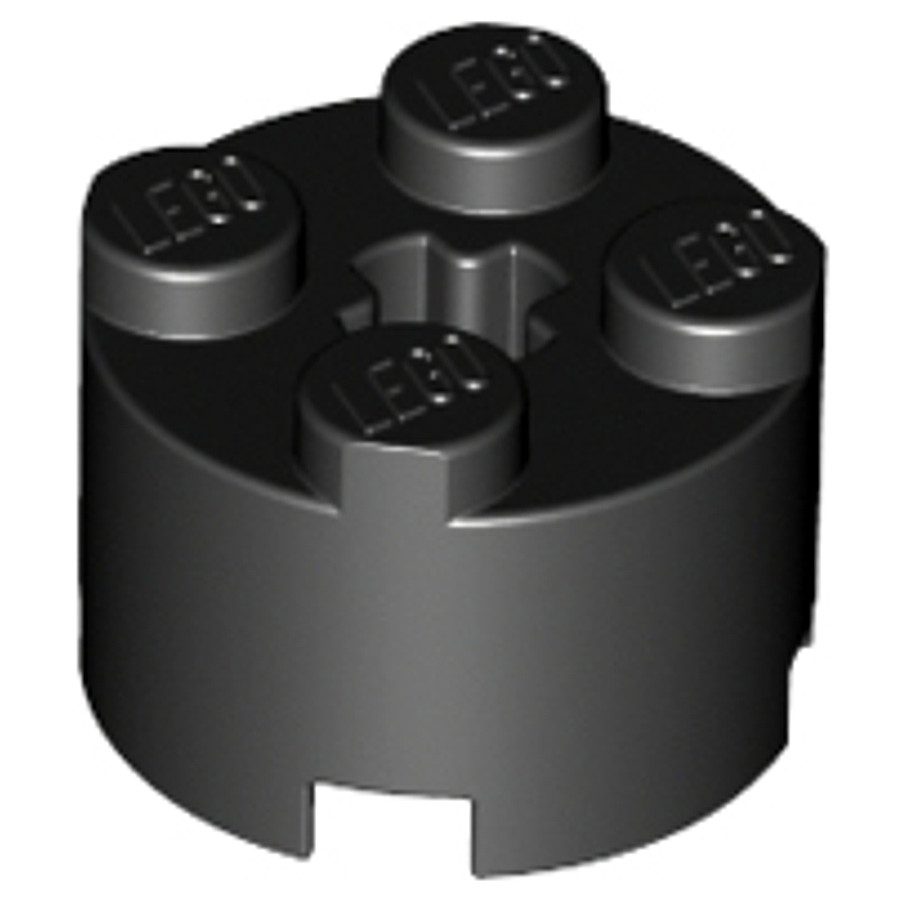 Brick2cube Part - Brick, Round 2 x 2 with Axle Hole - 3941