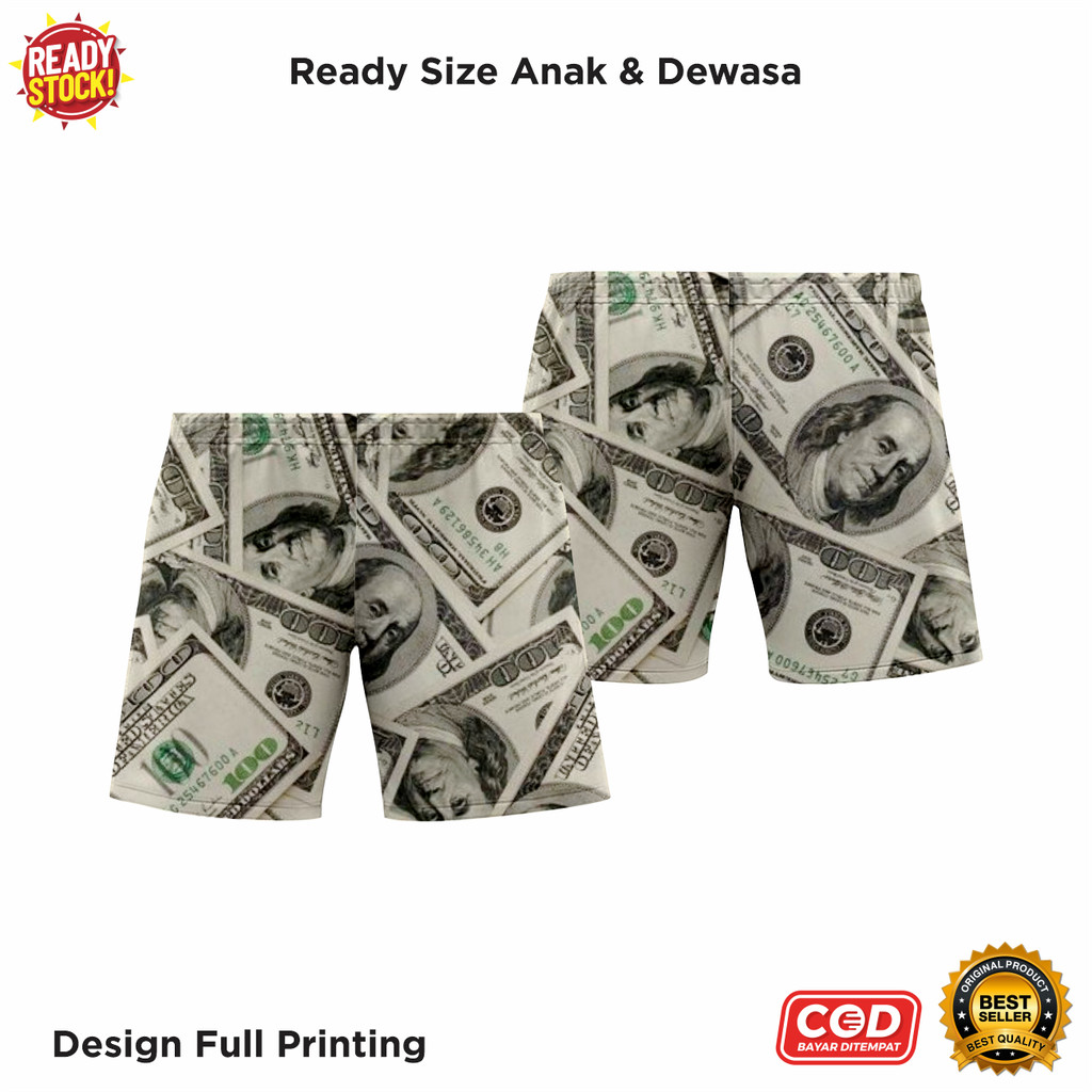 Cuan Dollar Money Pants หนึ่งร้อย Cep 100 รุ่น 2 วัสดุขนแกะหนาการพิมพ์เต็มรูปแบบ Cool | กางเกงชั้นใน
