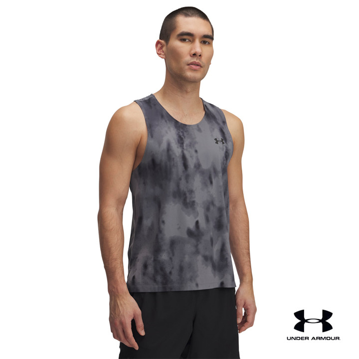 Under Armour เสื้อกล้ามสำหรับผู้ชาย UA Launch Elite Printed
