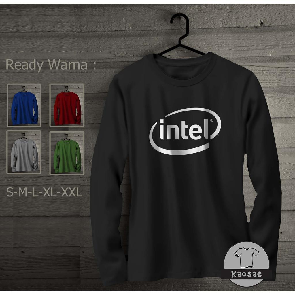 เสื้อยืดแขนยาวโลโก้ Intel Distro เสื้อยืด